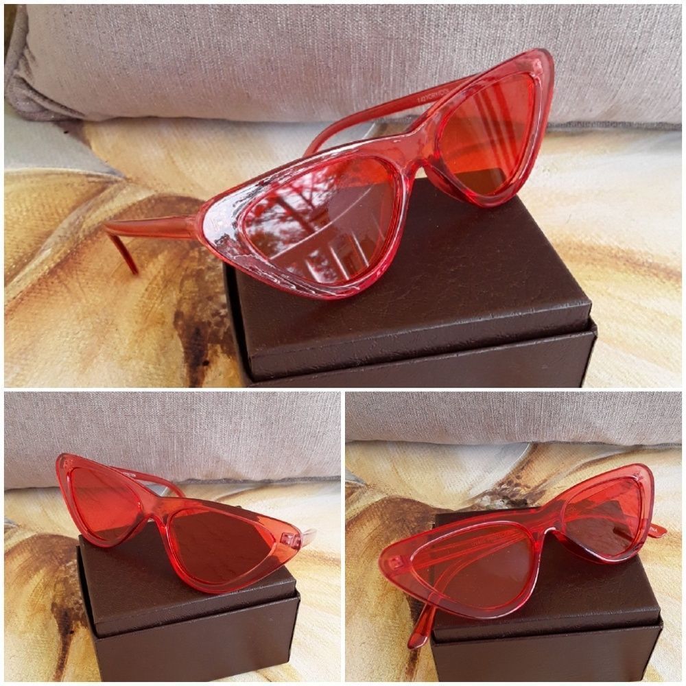 BRAND NEW 2019 CLEAR CAT EYE STYLE SUNGLASSES